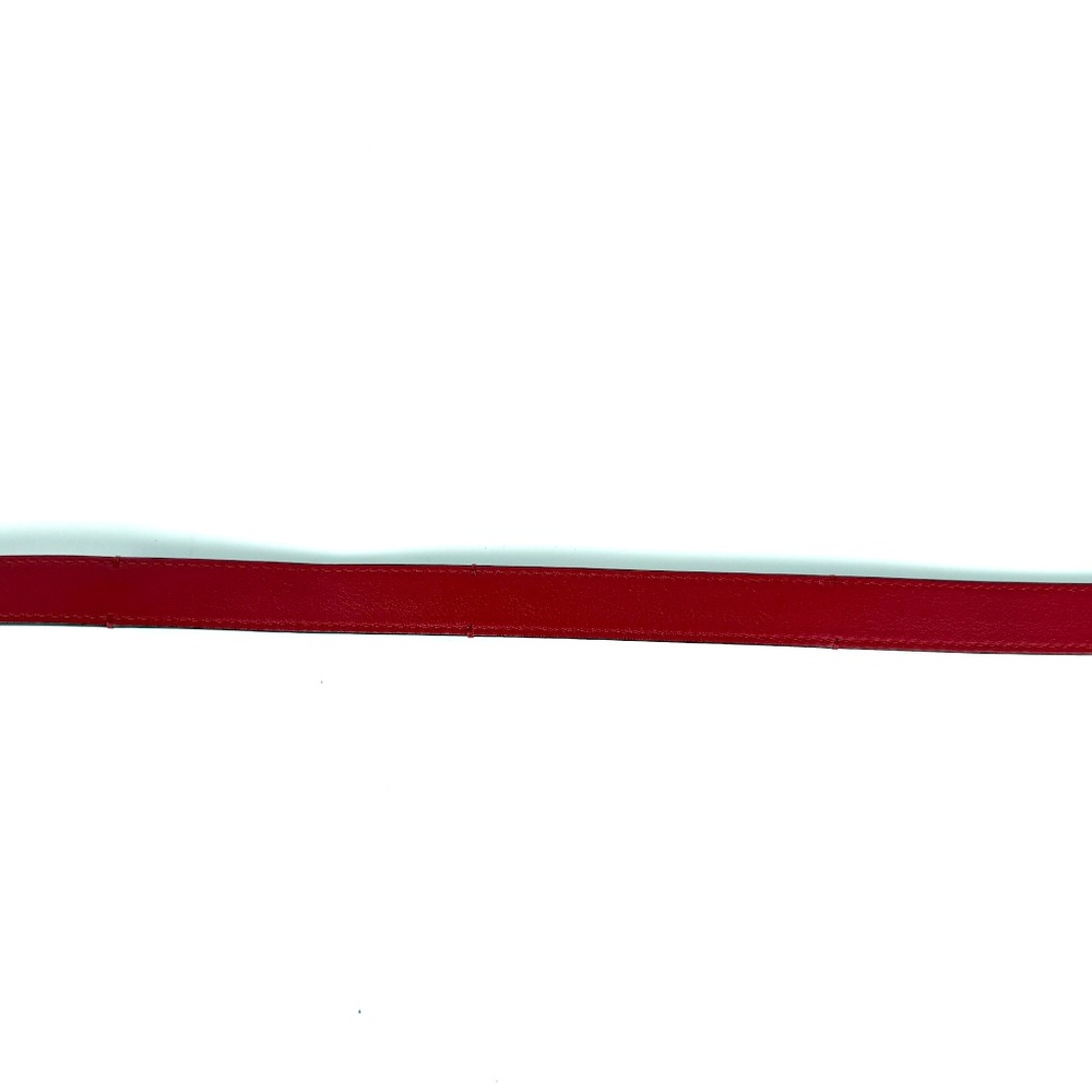 GUCCI GG Red Crystal Embellished Skinny Leather Belt 100 40 - Picture 10 of 13